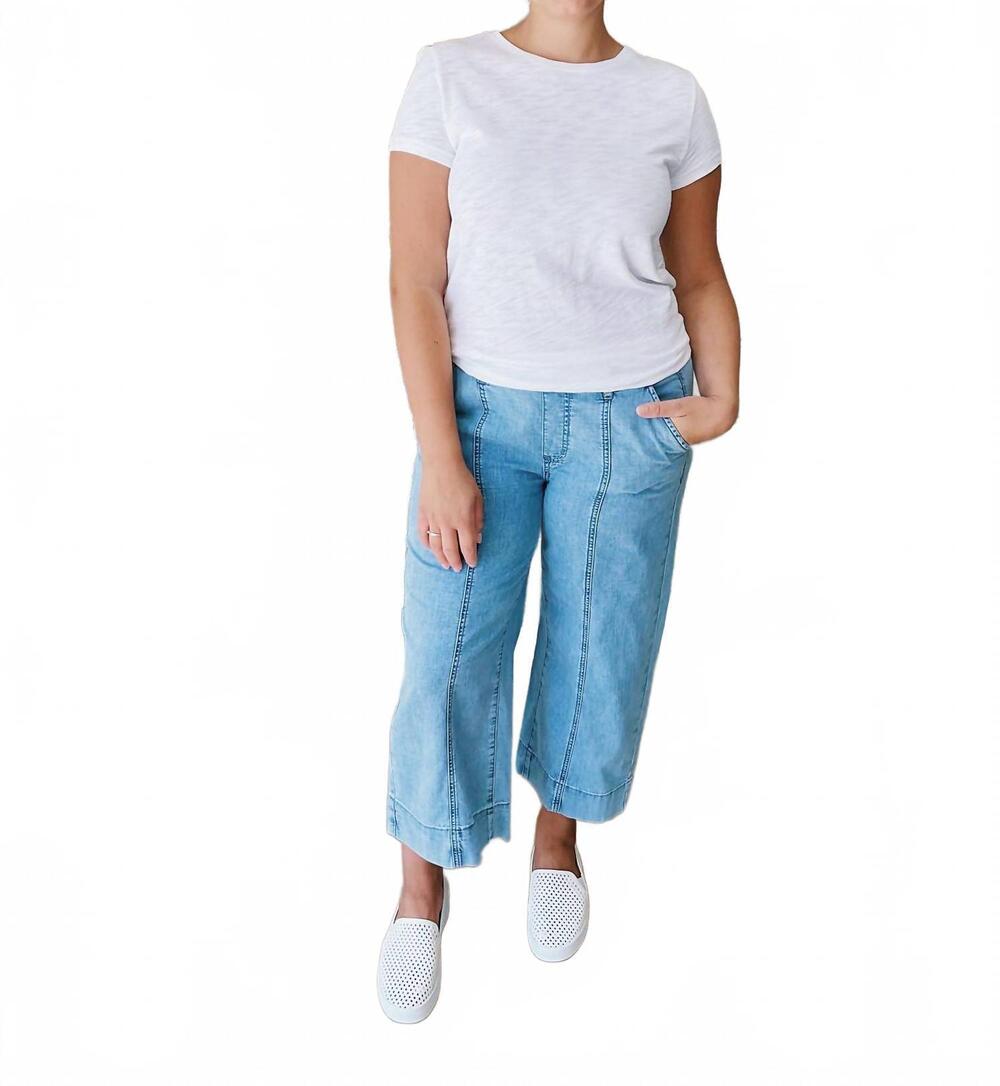 NEW FDJ felipa crop trouser in medium wash